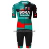 Completo Maglia + Pantaloncino con bretelle 2023 BORA-Hansgrohe Manica Corta Verde Nero